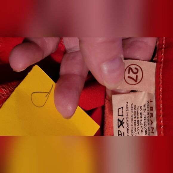 * * J BRAND orange stretchy jeans Final Discount - Picture 5 of 6